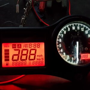 CBR600F4i red and white lcd on CBR600F4i red and white lcd on