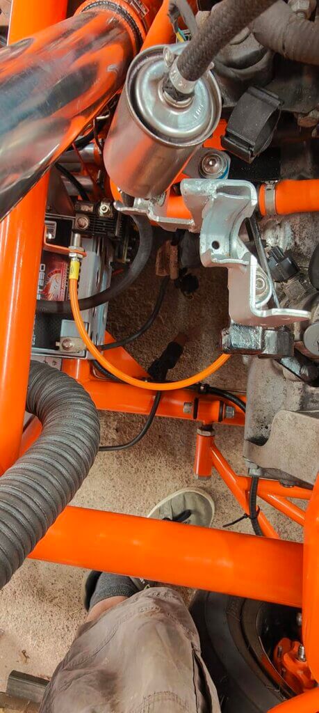 Custom built braided lines for kit car - overhead view 2
